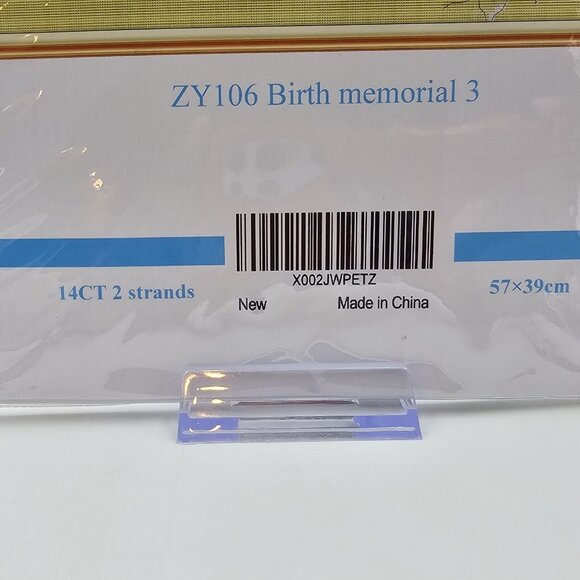 Maydear Birth Memorial Cross Stitch Kit Pre-Printed Fabric - Picture 2 of 6